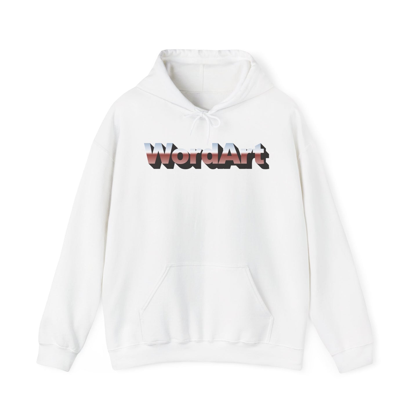 WordArt Hoodie – Classic Chrome Retro Nostalgia