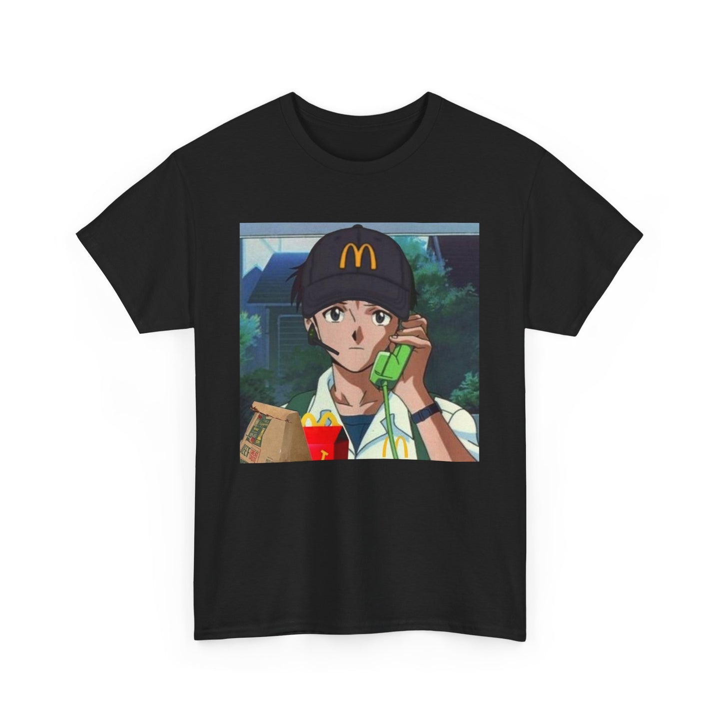 Get in the Drive-Thru, Shinji T-Shirt – Existential Fast Food Crisis