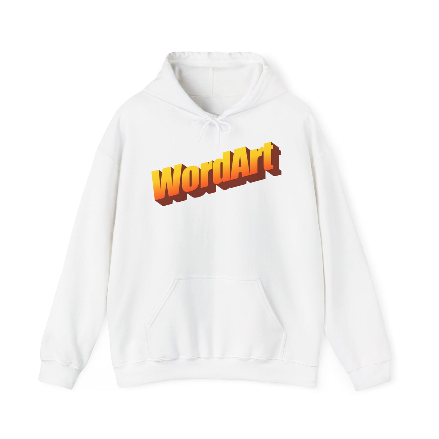 WordArt Hoodie – Orange Gradient Retro Nostalgia