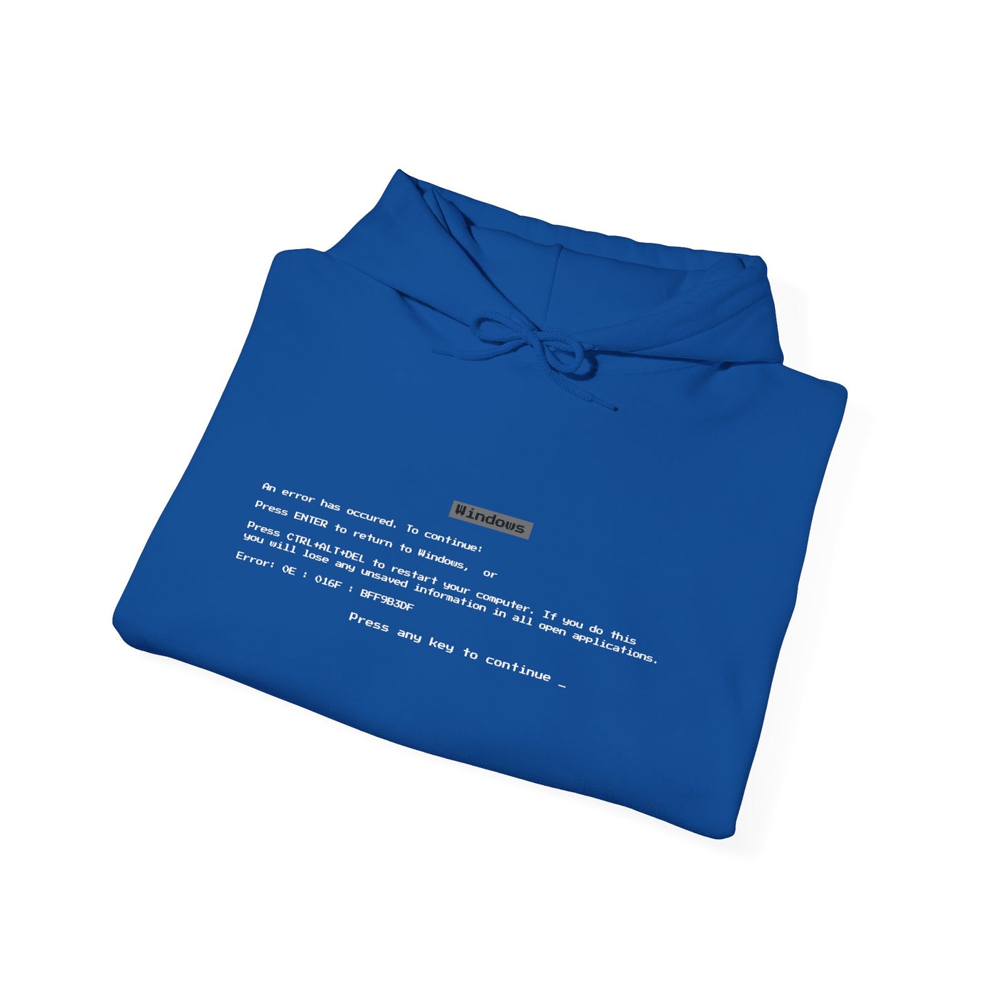 BSOD Hoodie – Classic Windows Blue Screen of Death