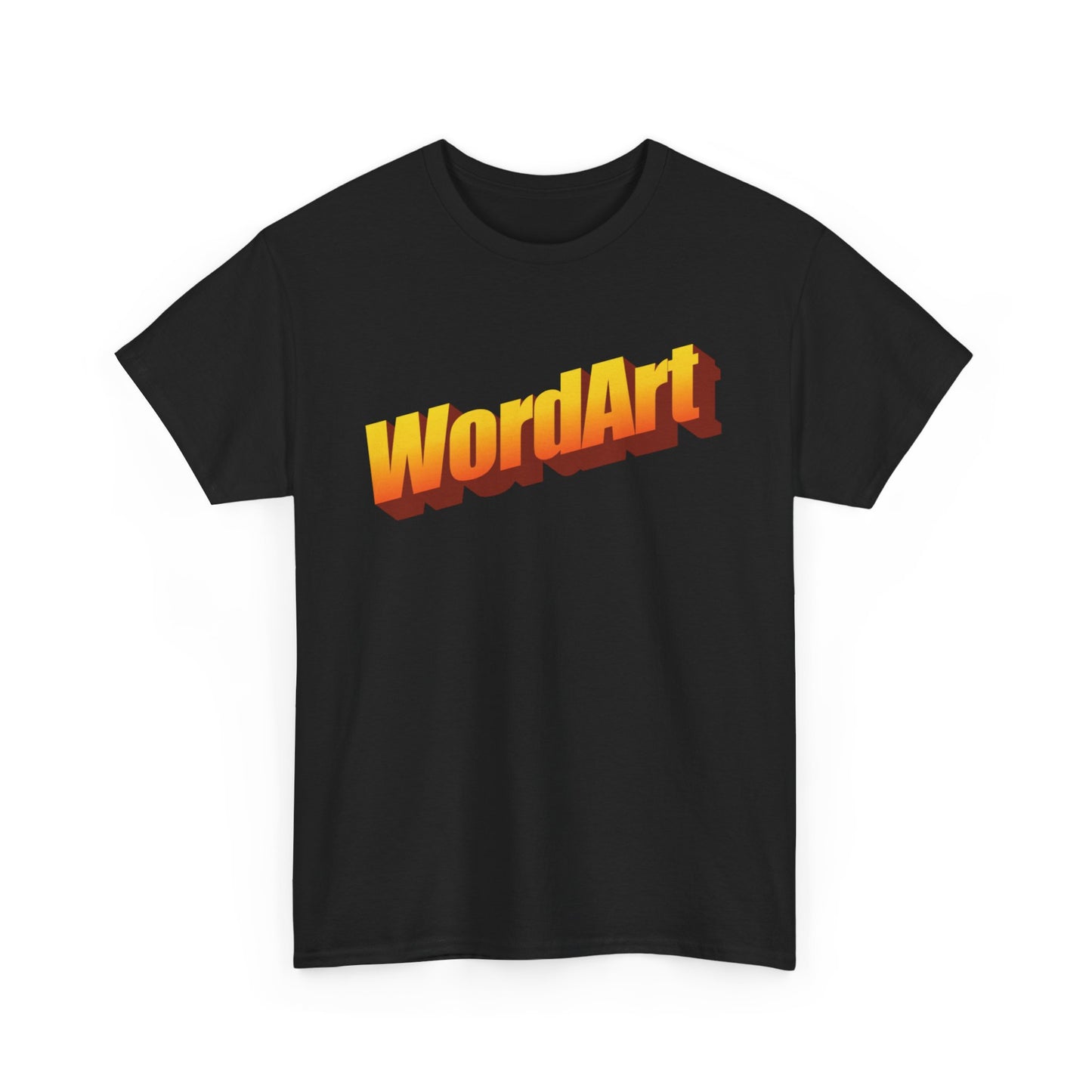 WordArt T-Shirt – Classic Orange Retro Nostalgia