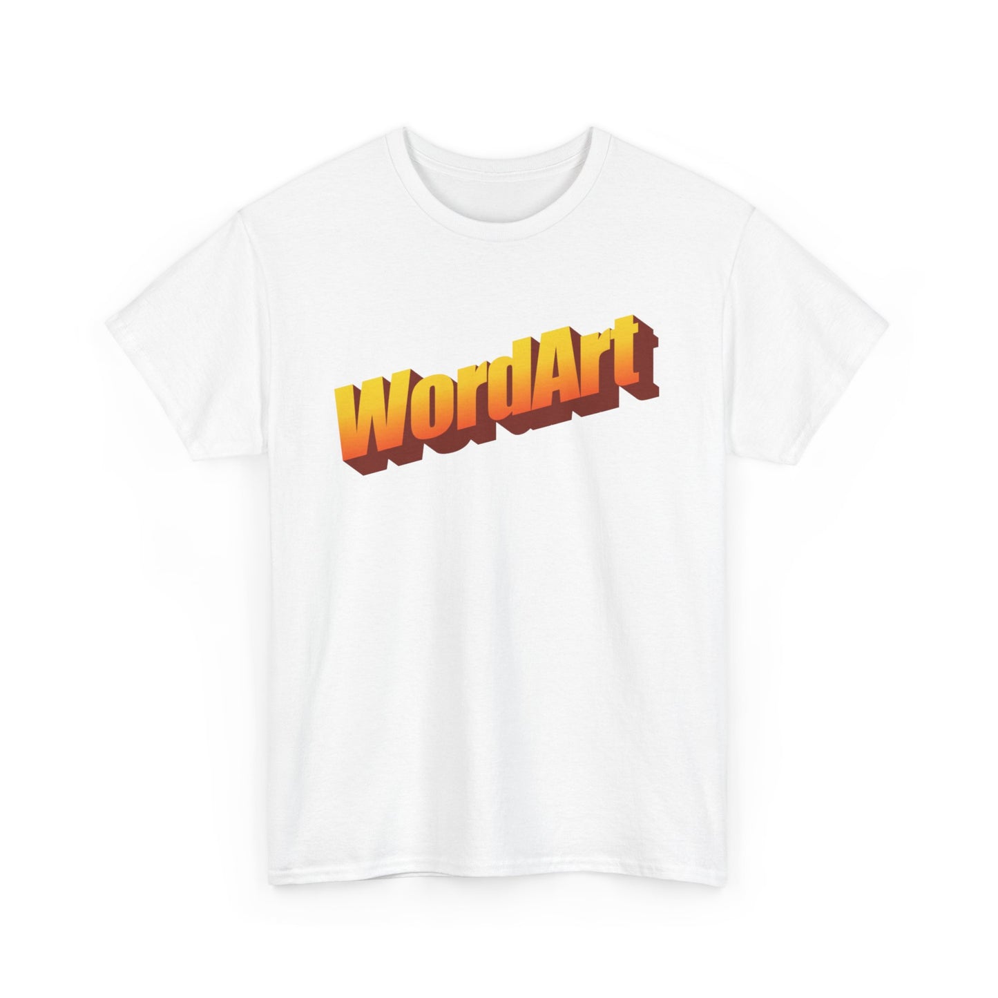 WordArt T-Shirt – Classic Orange Retro Nostalgia