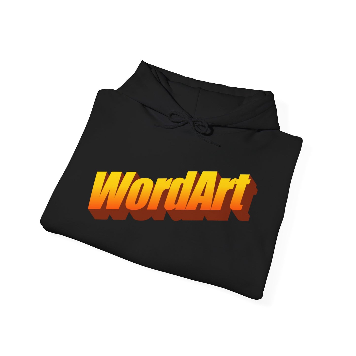 WordArt Hoodie – Orange Gradient Retro Nostalgia