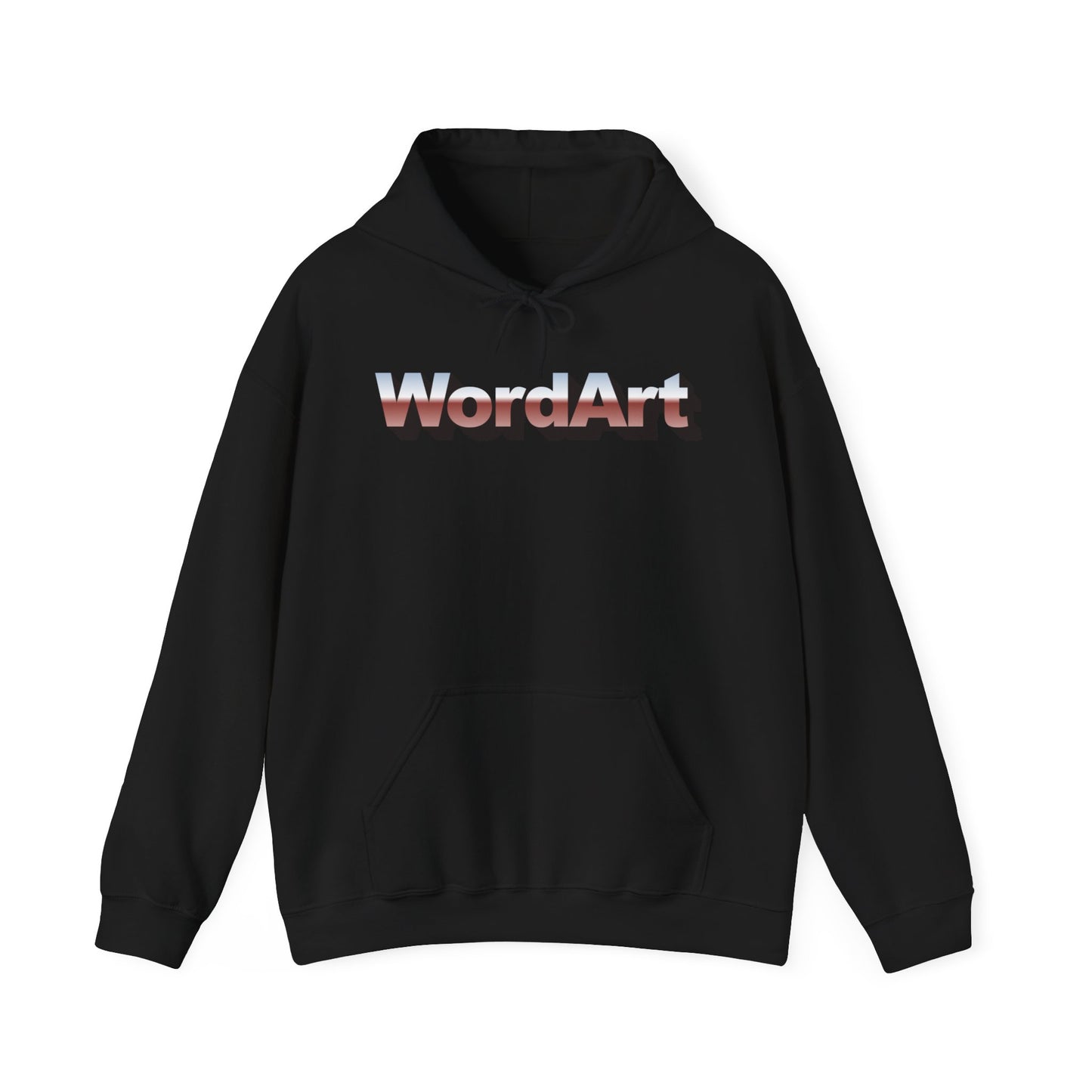 WordArt Hoodie – Classic Chrome Retro Nostalgia