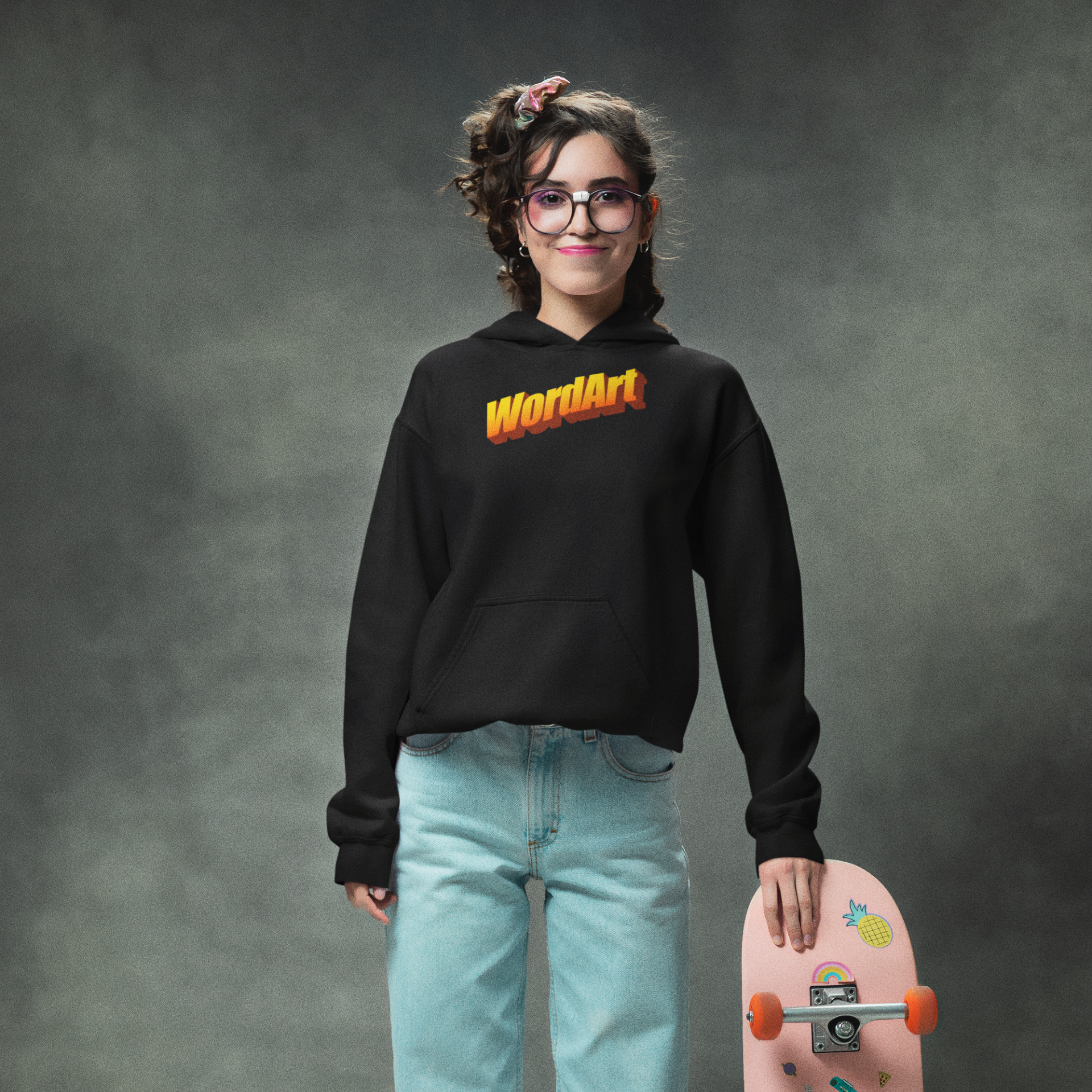 WordArt Hoodie – Classic Orange