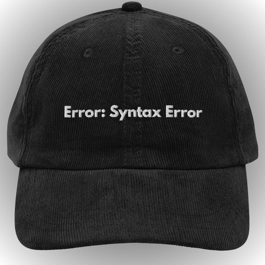Error: Syntax Error Corduroy Hat