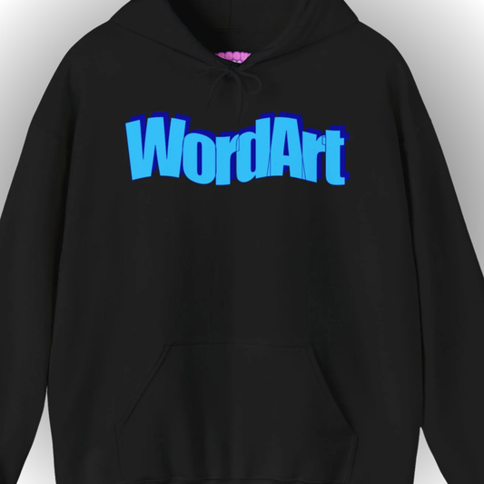 WordArt Hoodie – Classic Blue