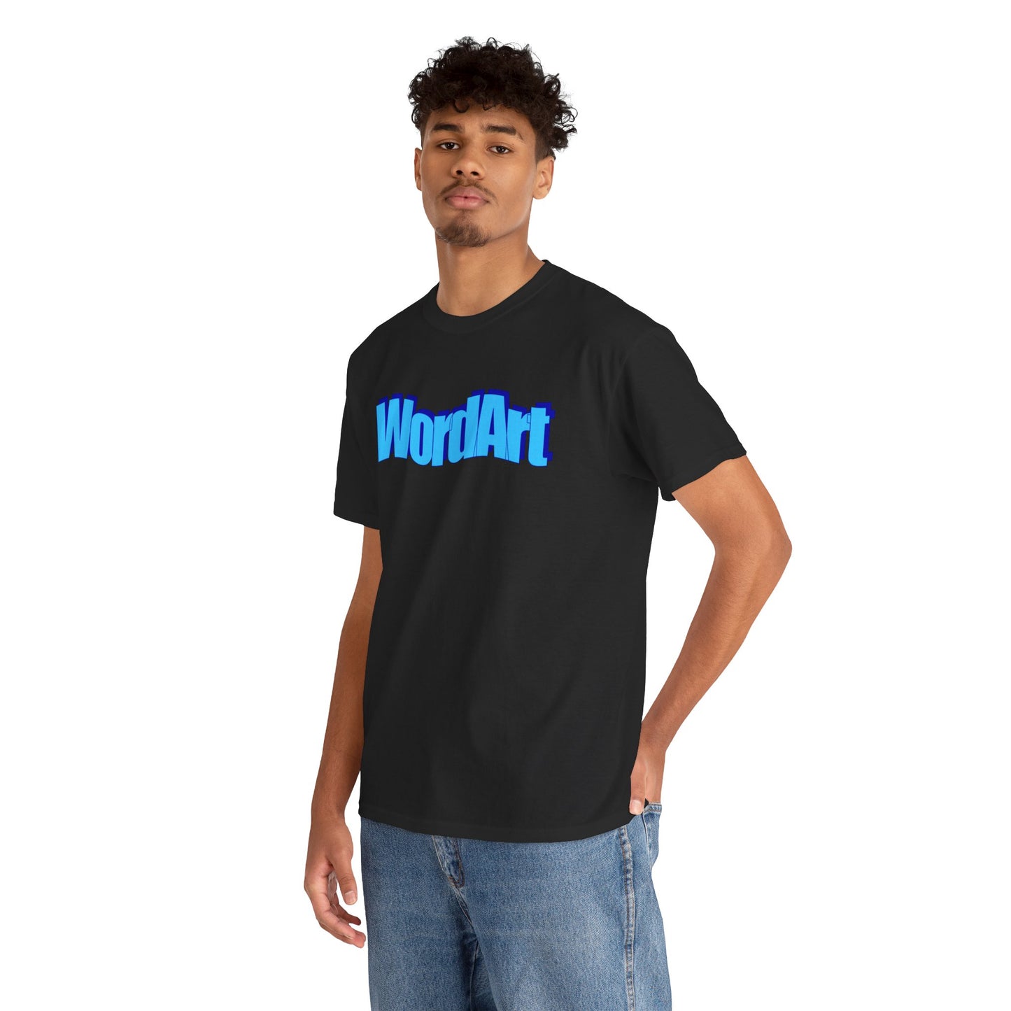 WordArt T-Shirt – Classic Blue Retro Nostalgia