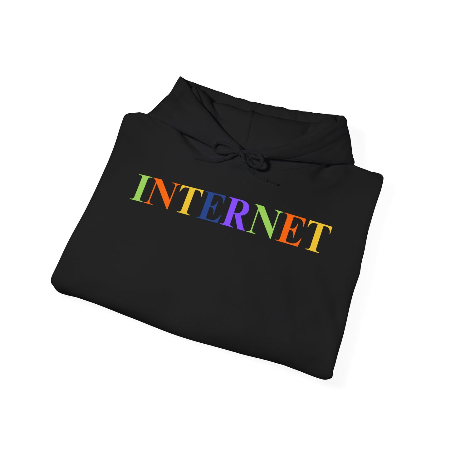 INTERNET Hoodie – Multicolor Retro Web Aesthetic