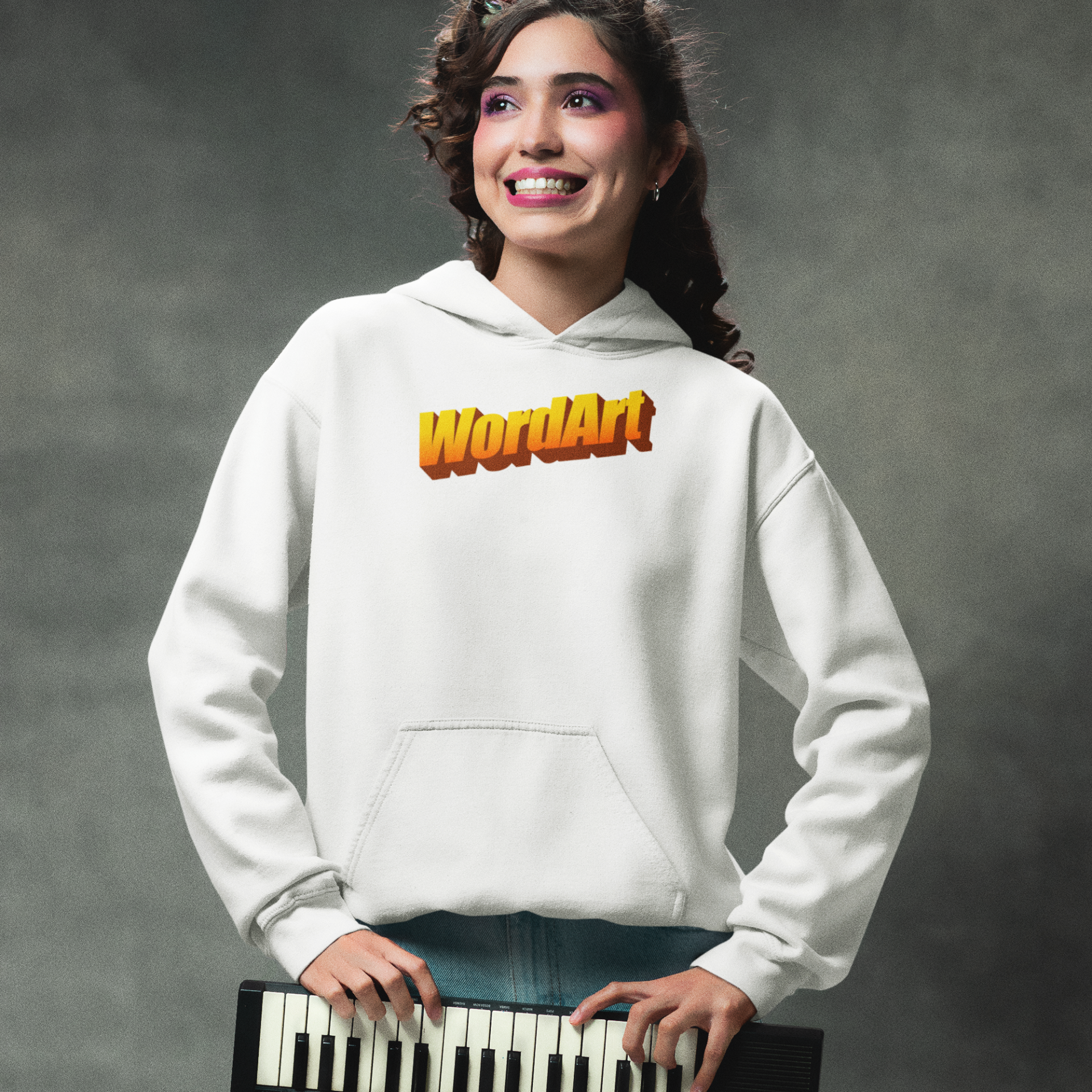 WordArt Hoodie – Classic Orange