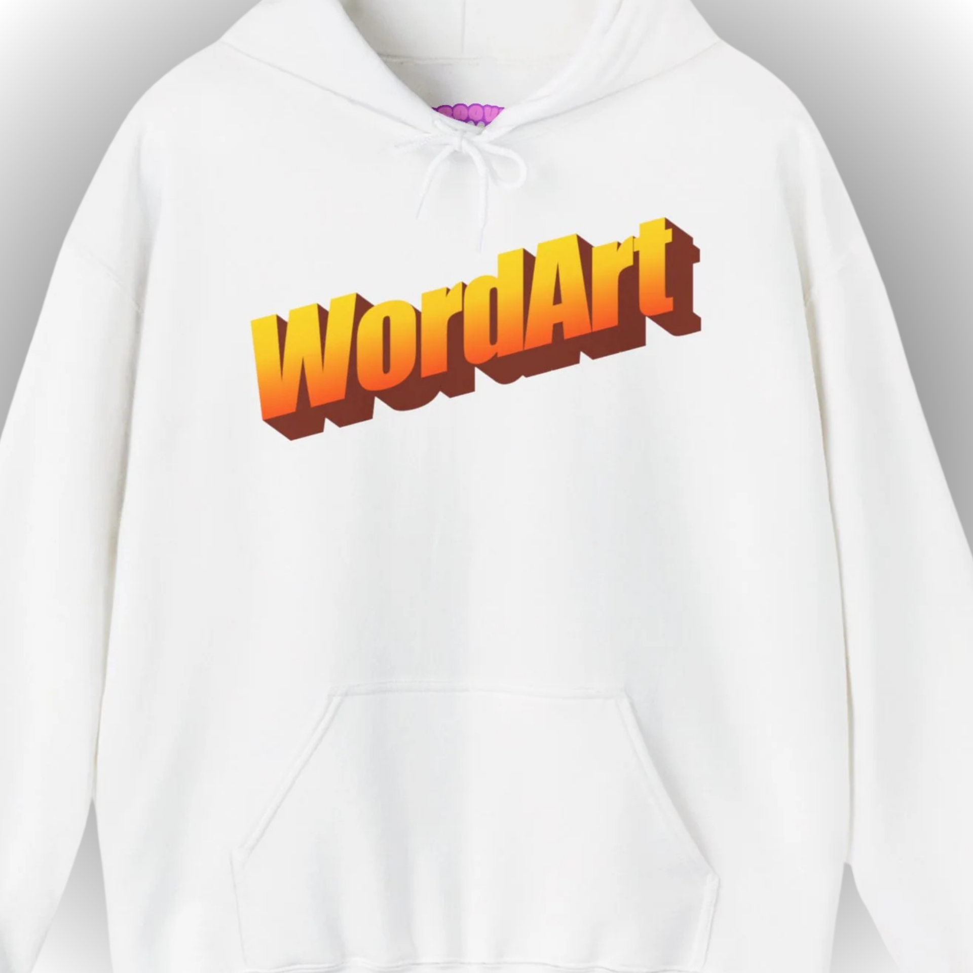 WordArt Hoodie – Classic Orange