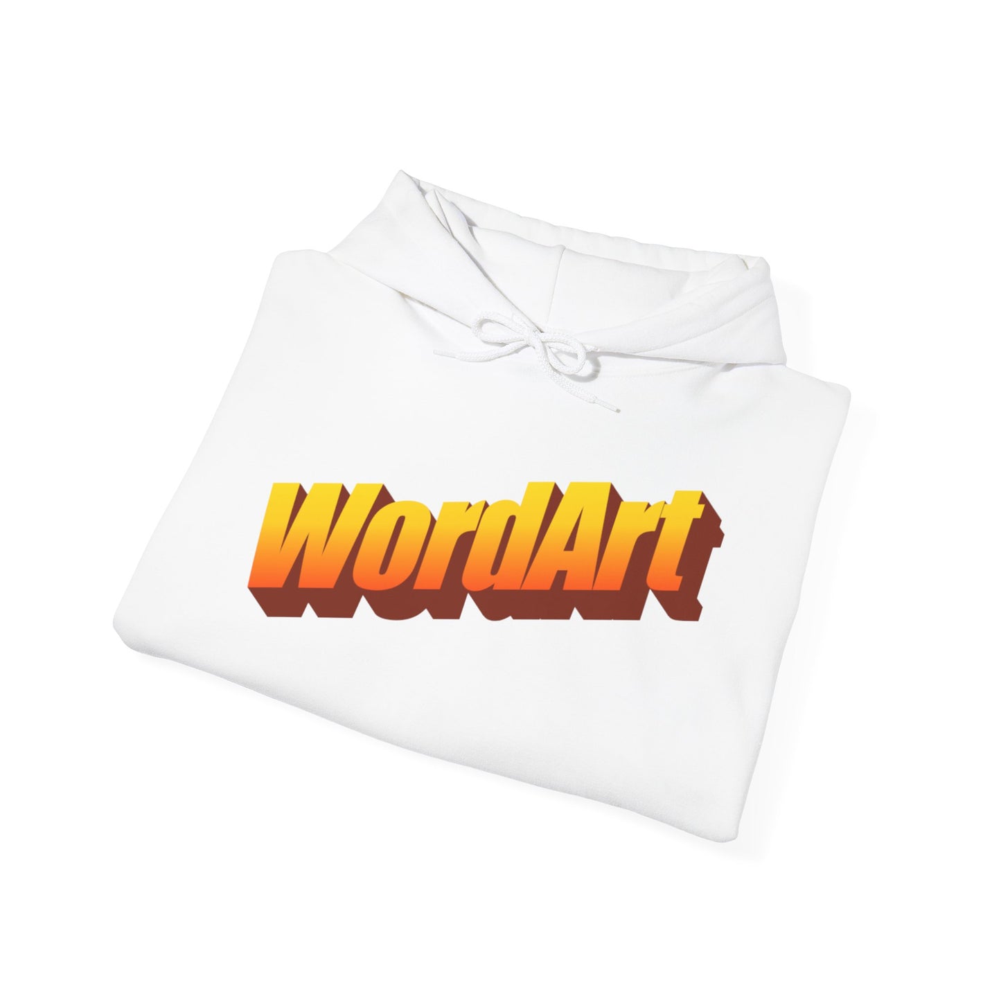 WordArt Hoodie – Orange Gradient Retro Nostalgia