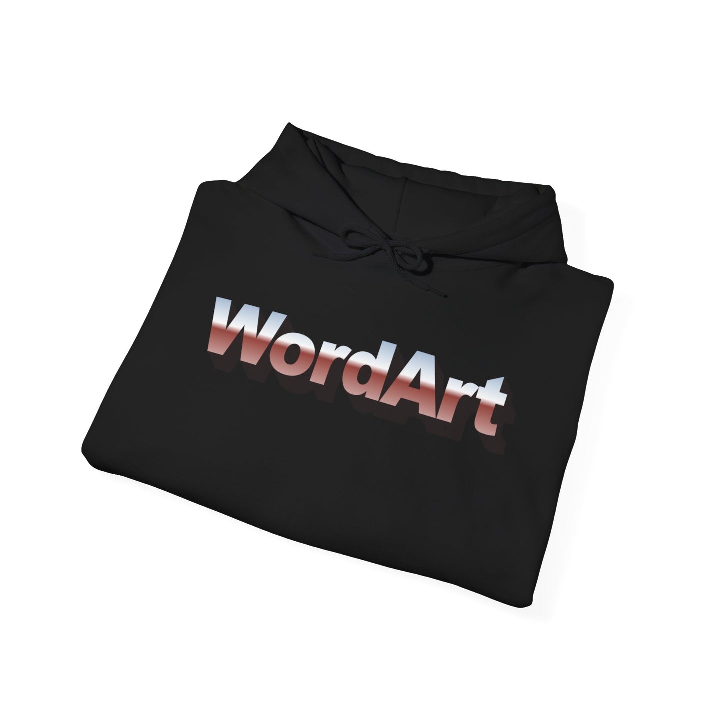 WordArt Hoodie – Classic Chrome Retro Nostalgia