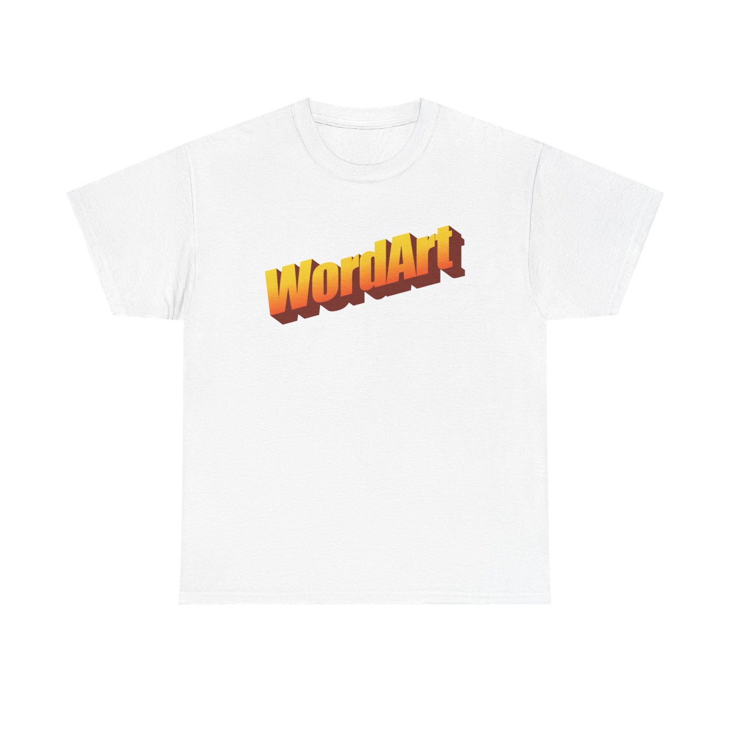 WordArt T-Shirt – Classic Orange Retro Nostalgia