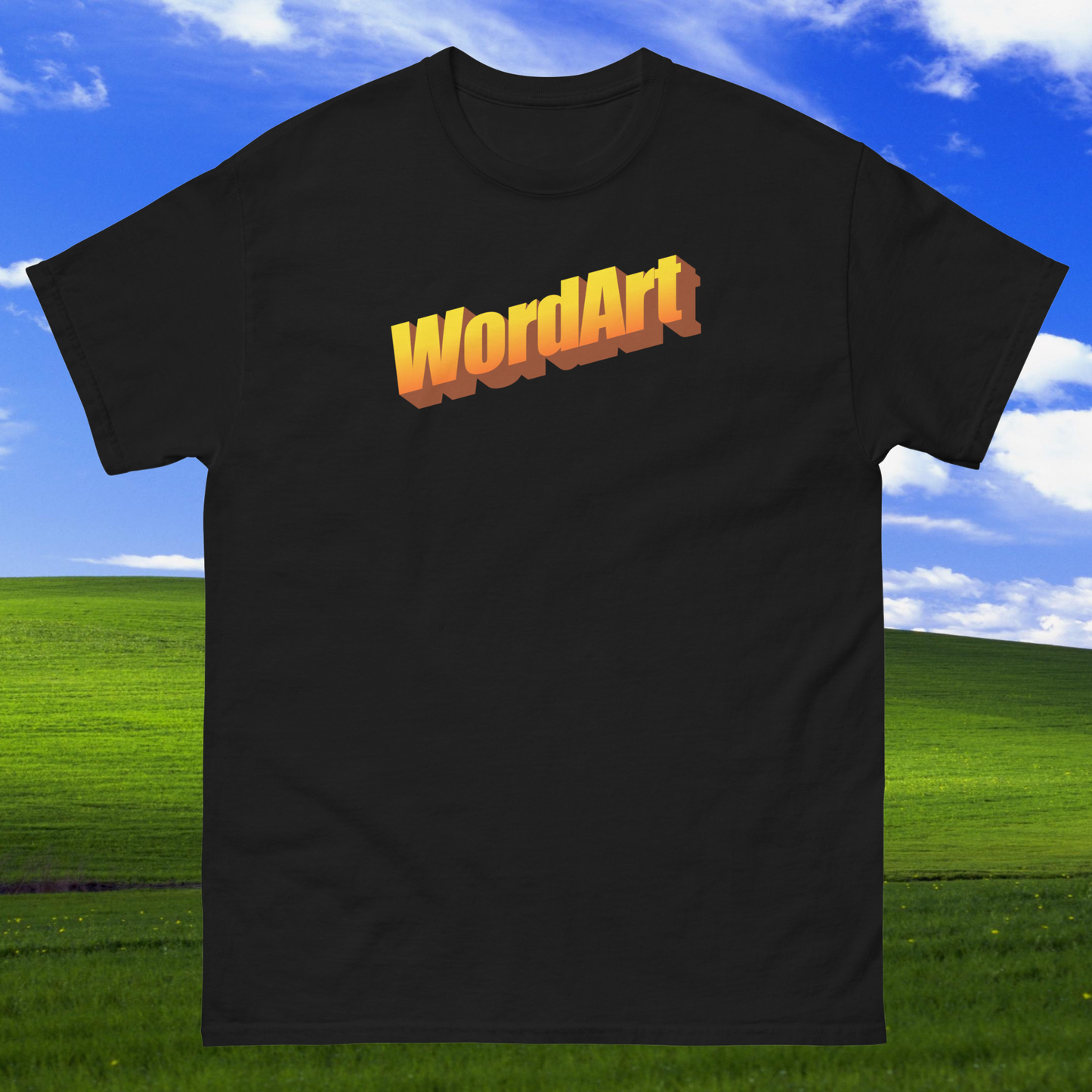 WordArt Classic T-Shirt | 90s Nostalgia & Retro Aesthetic Tee