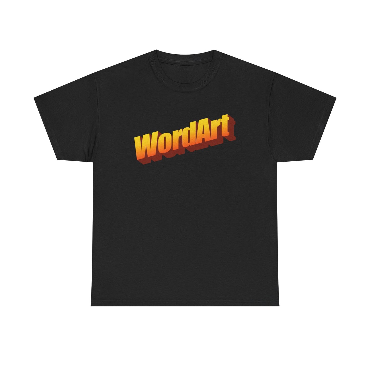 WordArt T-Shirt – Classic Orange Retro Nostalgia