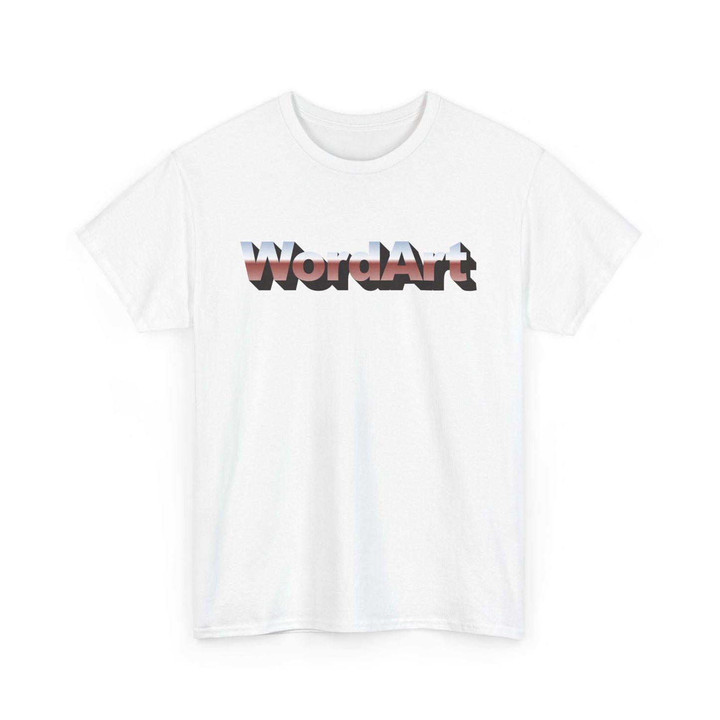 WordArt T-Shirt – Classic Chrome Retro Nostalgia