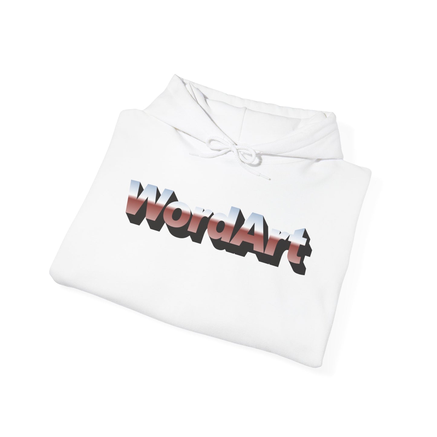 WordArt Hoodie – Classic Chrome Retro Nostalgia