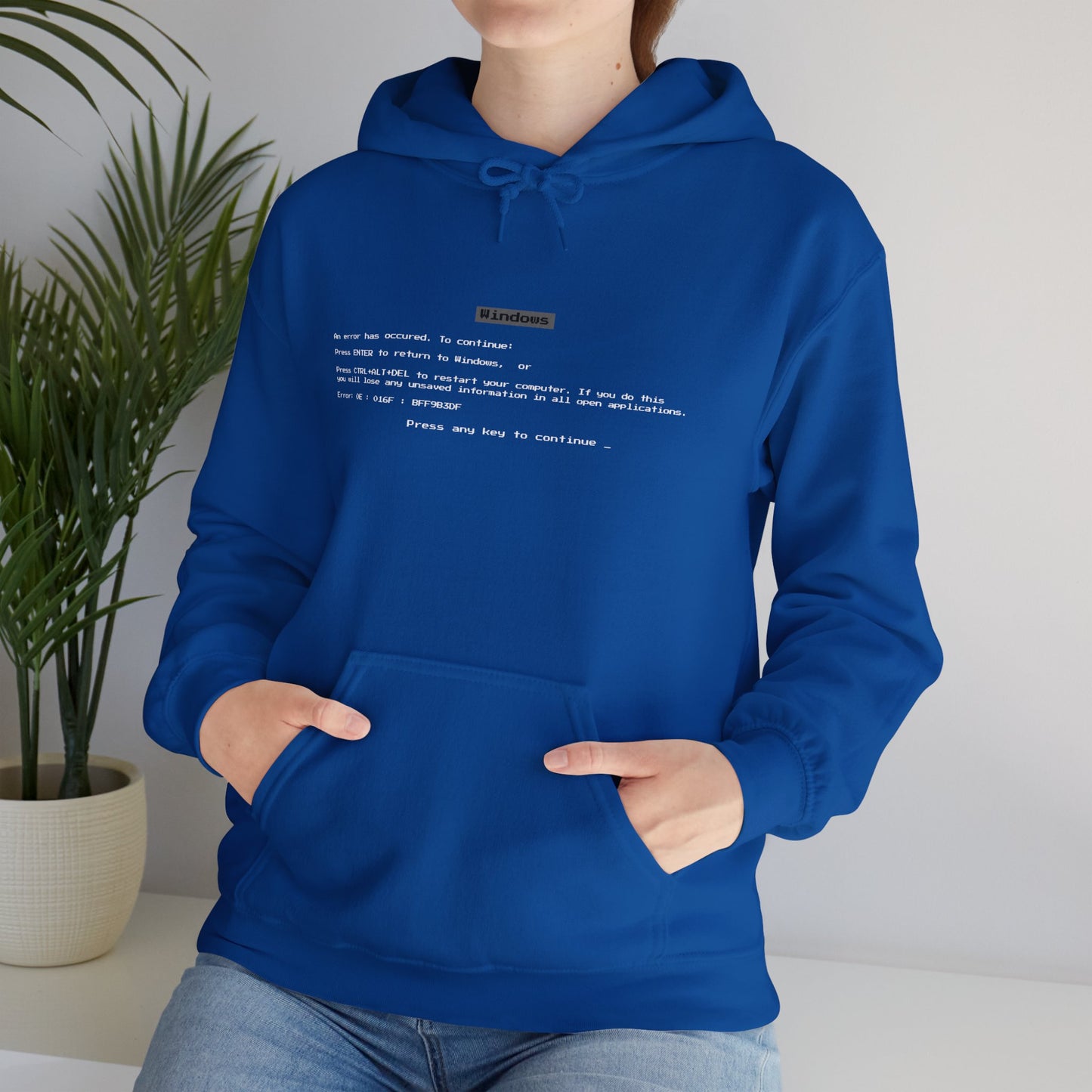 BSOD Hoodie – Classic Windows Blue Screen of Death