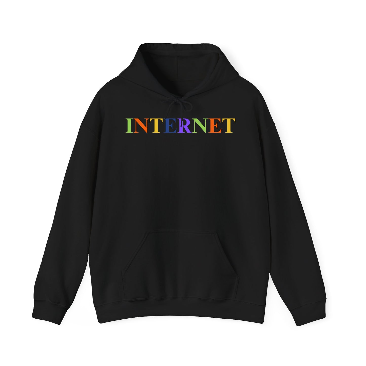 INTERNET Hoodie – Multicolor Retro Web Aesthetic