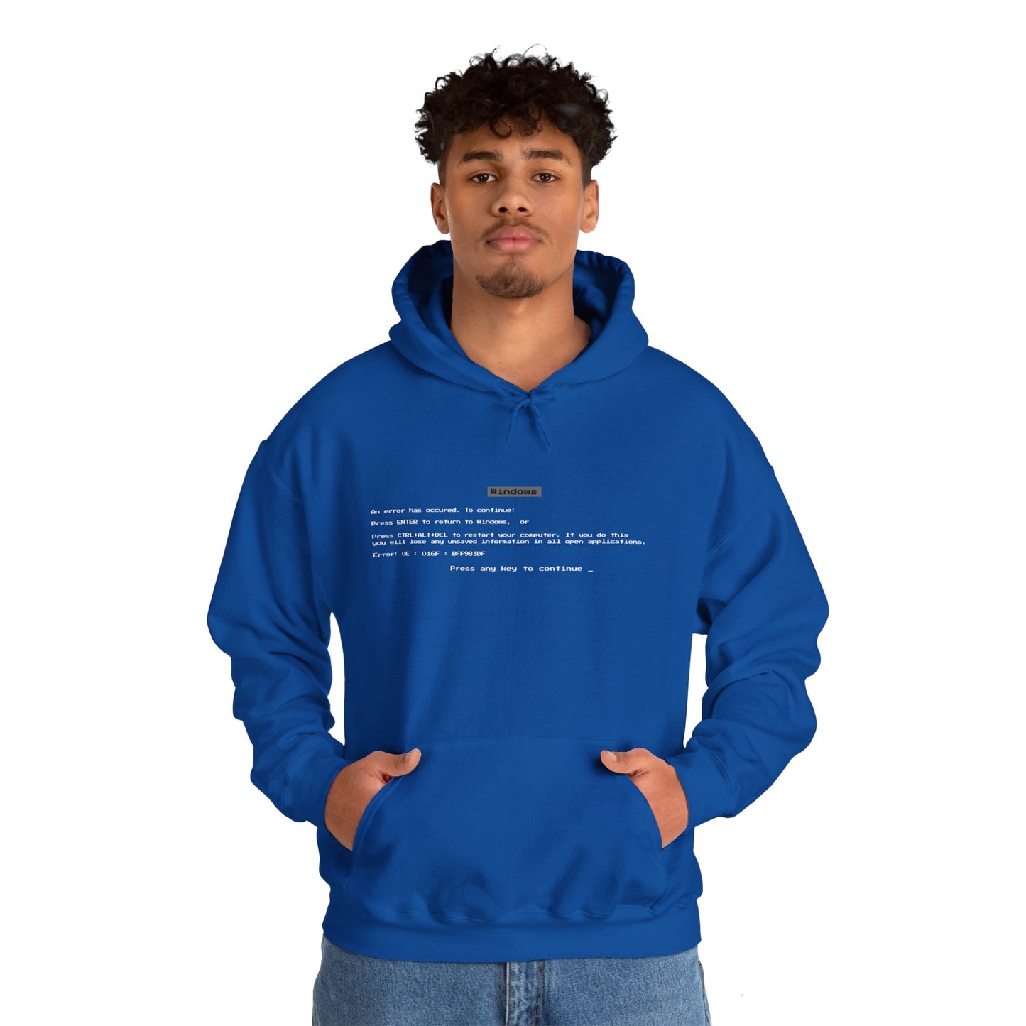 BSOD Hoodie – Classic Windows Blue Screen of Death