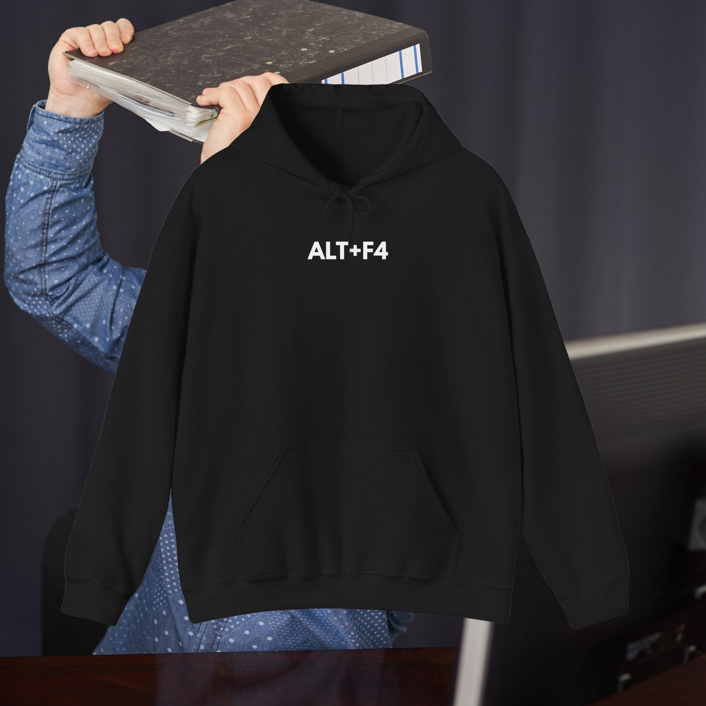 ALT+F4 Hoodie – The Classic Rage Quit Move