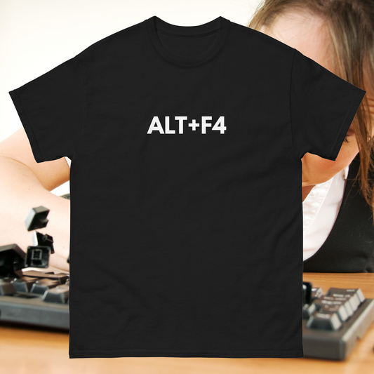 ALT+F4 T-Shirt – Funny Gamer & Techwear Rage Quit Tee