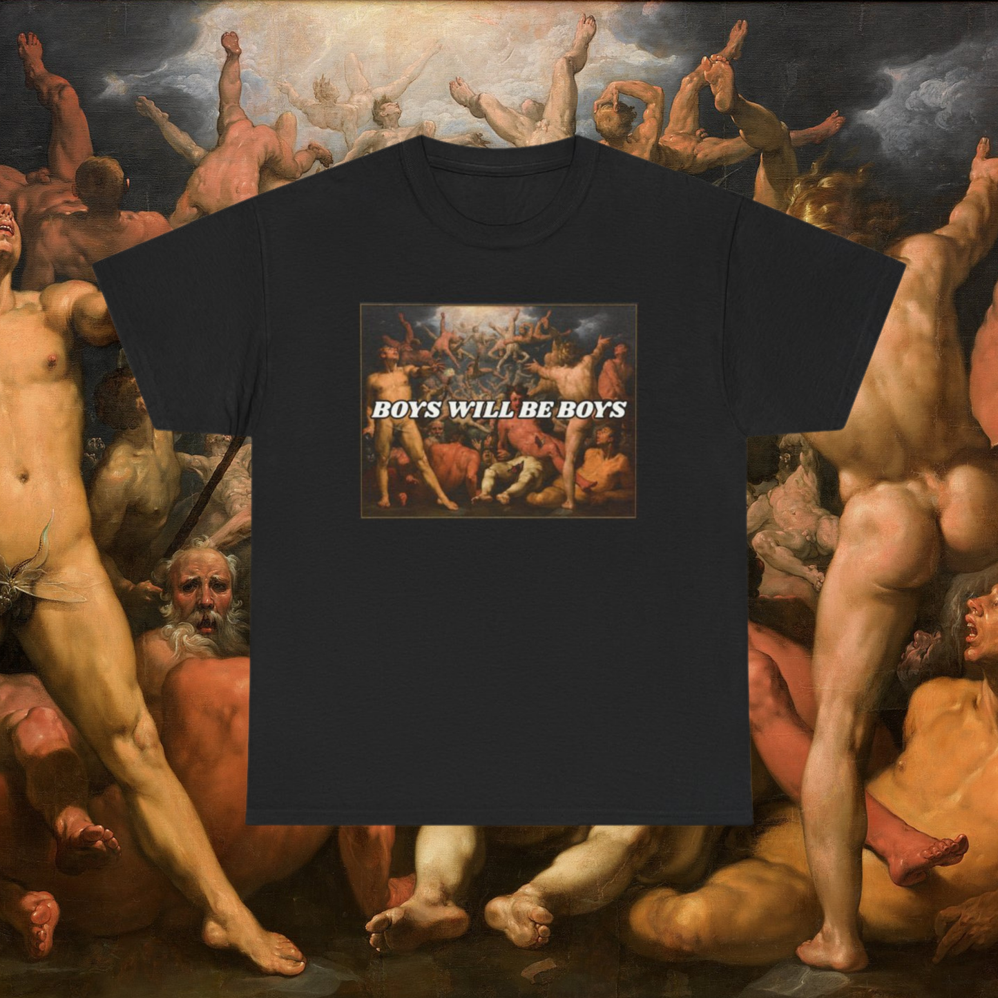 Boys Will Be Boys T-Shirt – The Fall of the Titans by Cornelis van Haarlem