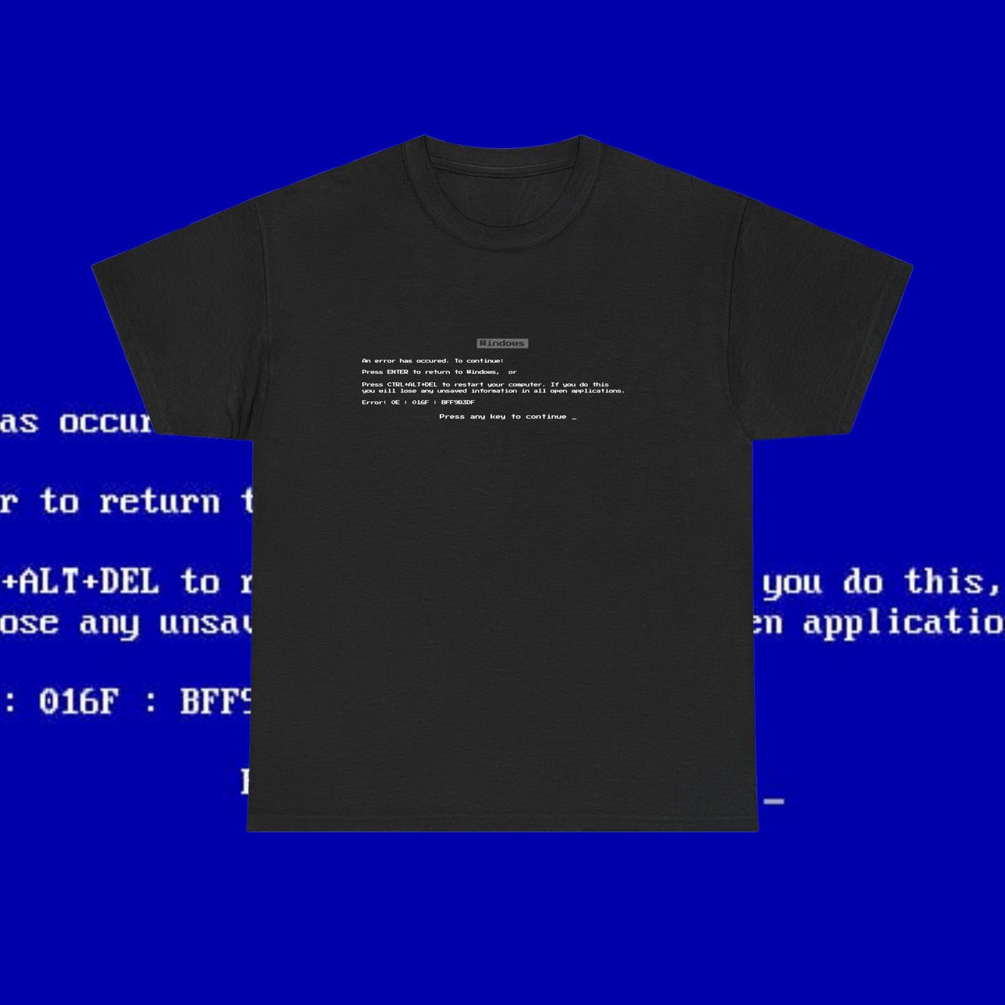 BSOD T-Shirt – Classic Windows Blue Screen of Death