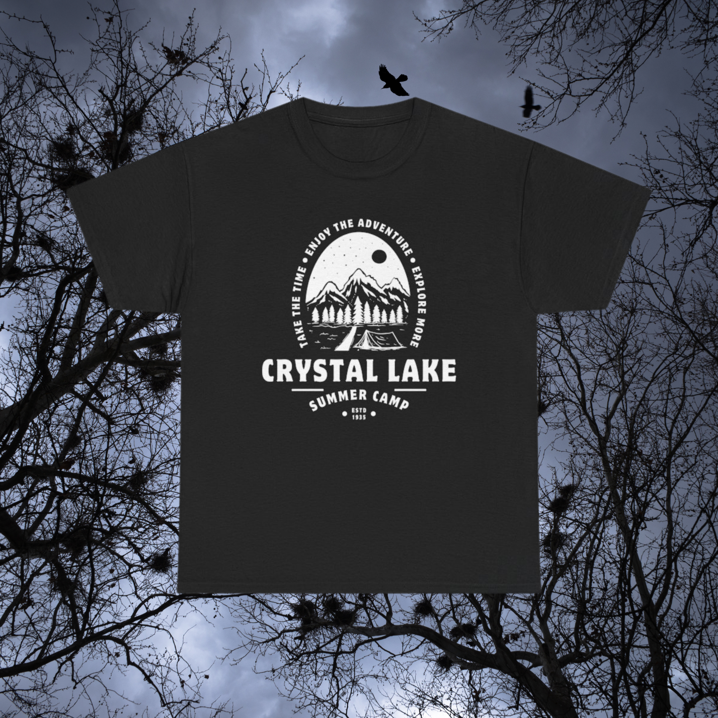 Crystal Lake Summer Camp T-Shirt – Horror-Inspired Retro Tourism