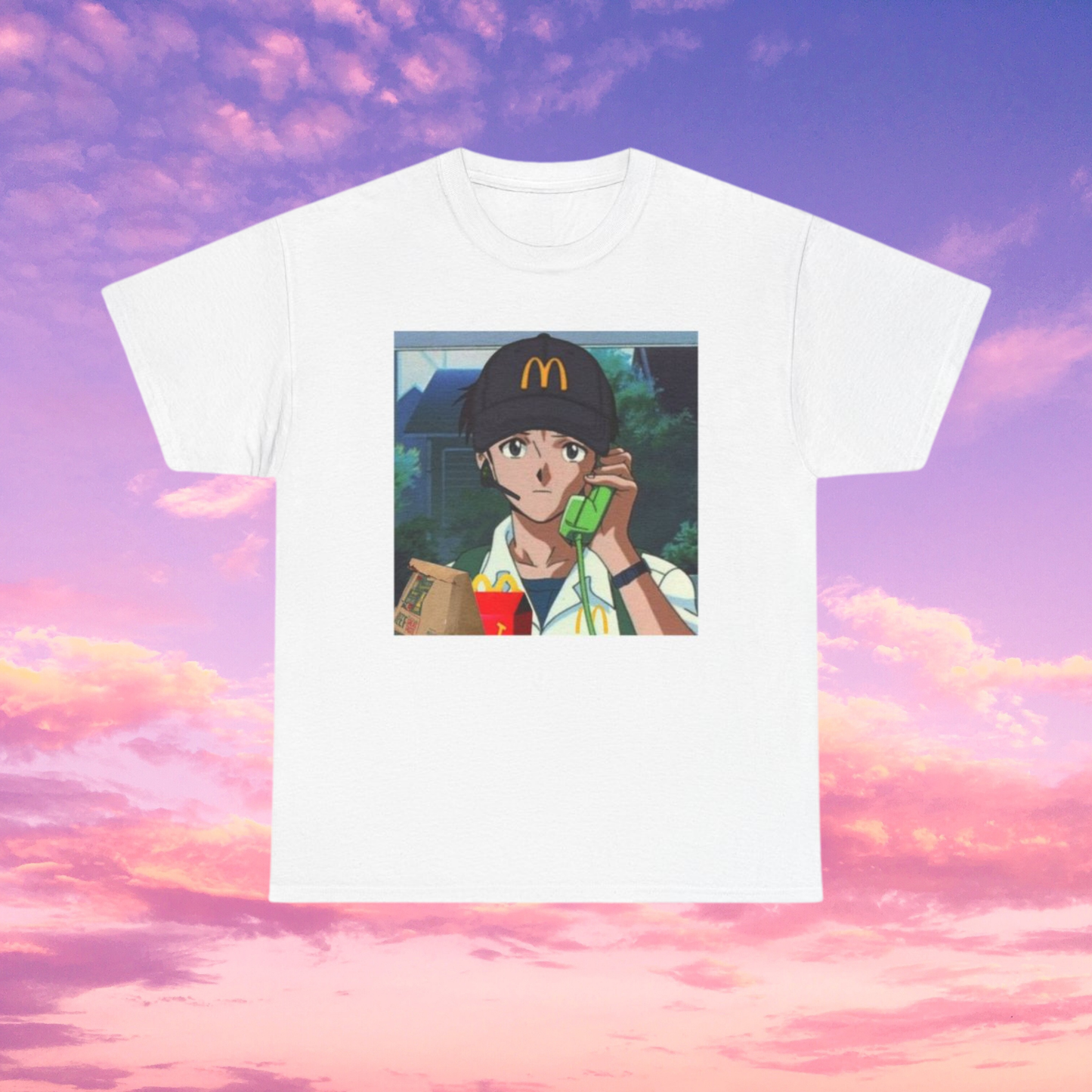 Get in the Drive-Thru, Shinji T-Shirt – Existential Fast Food Crisis