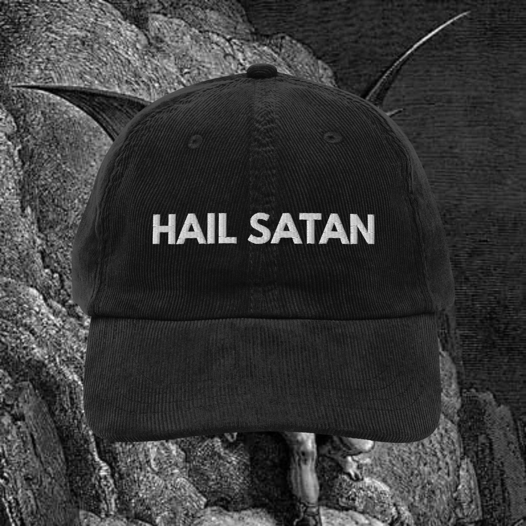 HAIL SATAN Corduroy Hat – Bold, Unapologetic, and Iconic