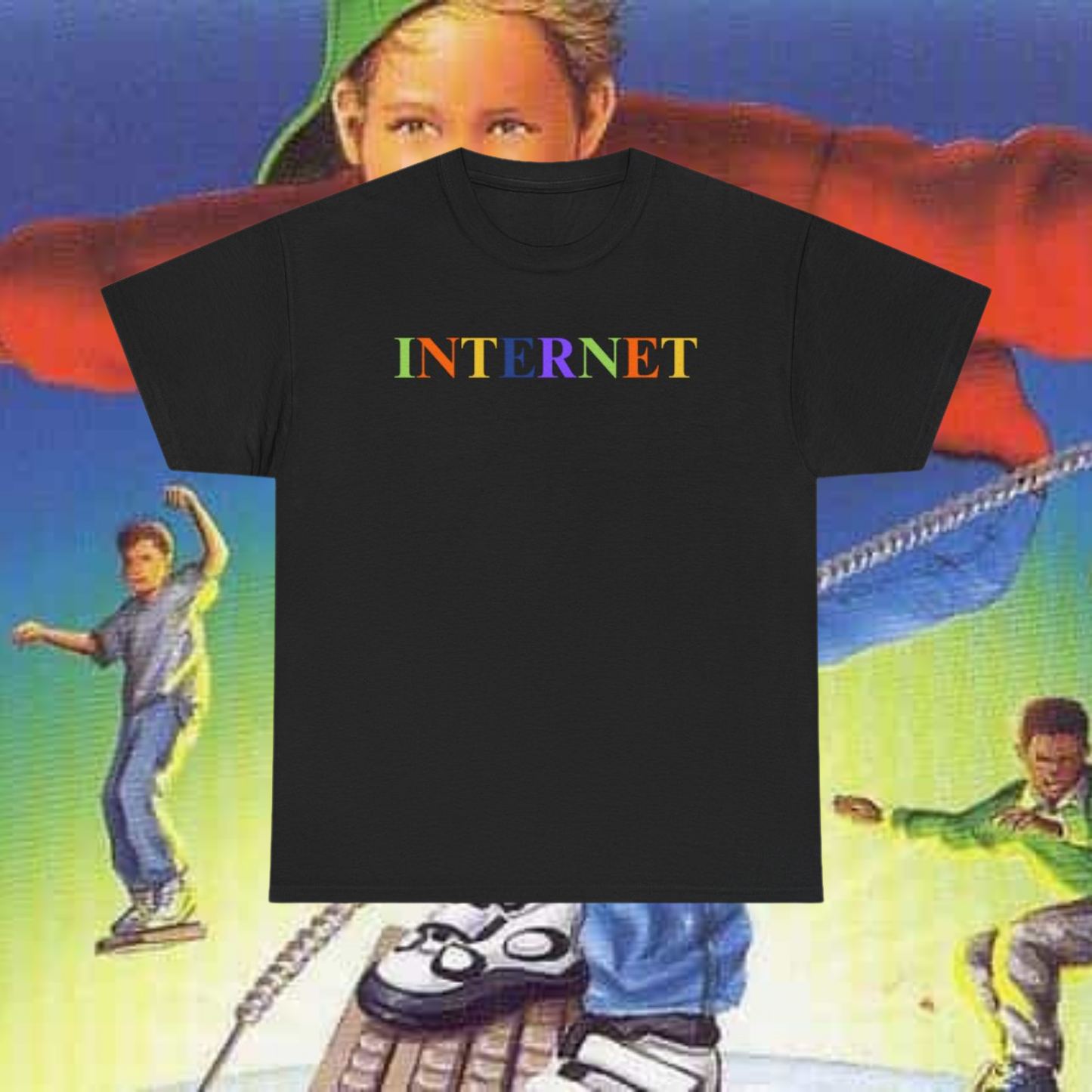 INTERNET T-Shirt – Multicolor Retro Web Aesthetic