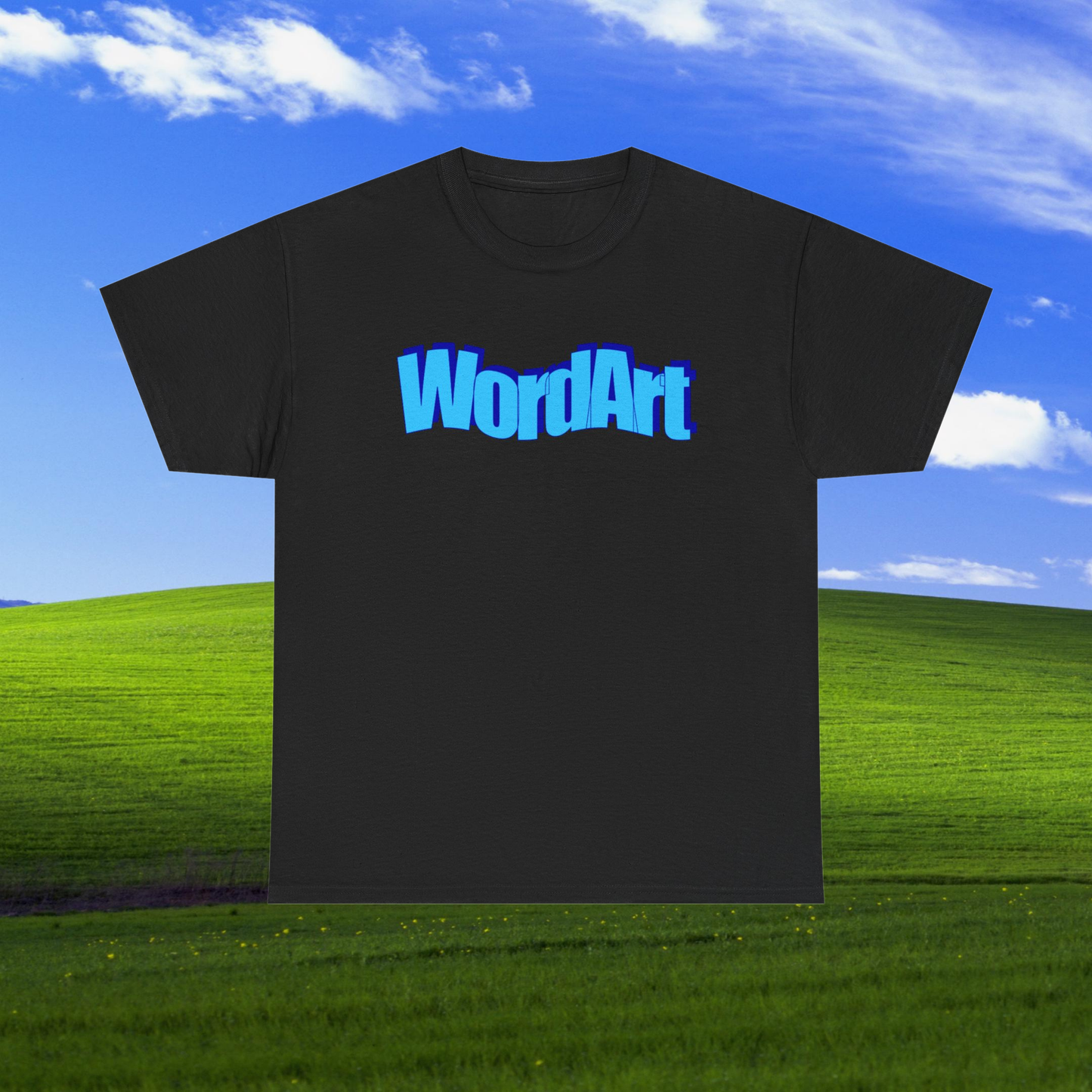 WordArt T-Shirt – Classic Blue Retro Nostalgia