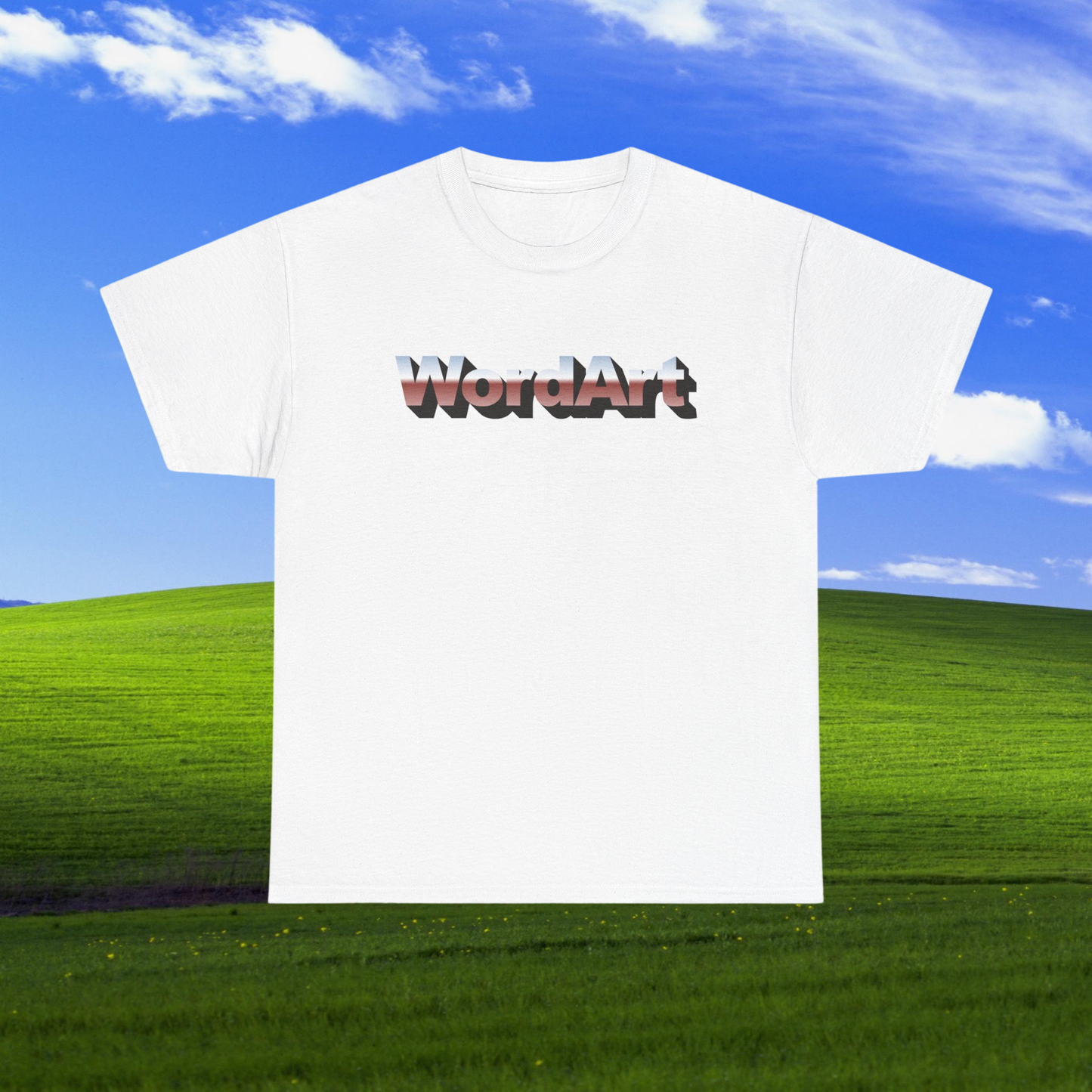 WordArt T-Shirt – Classic Chrome Retro Nostalgia