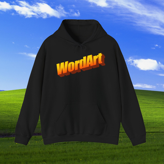 WordArt Hoodie – Orange Gradient Retro Nostalgia