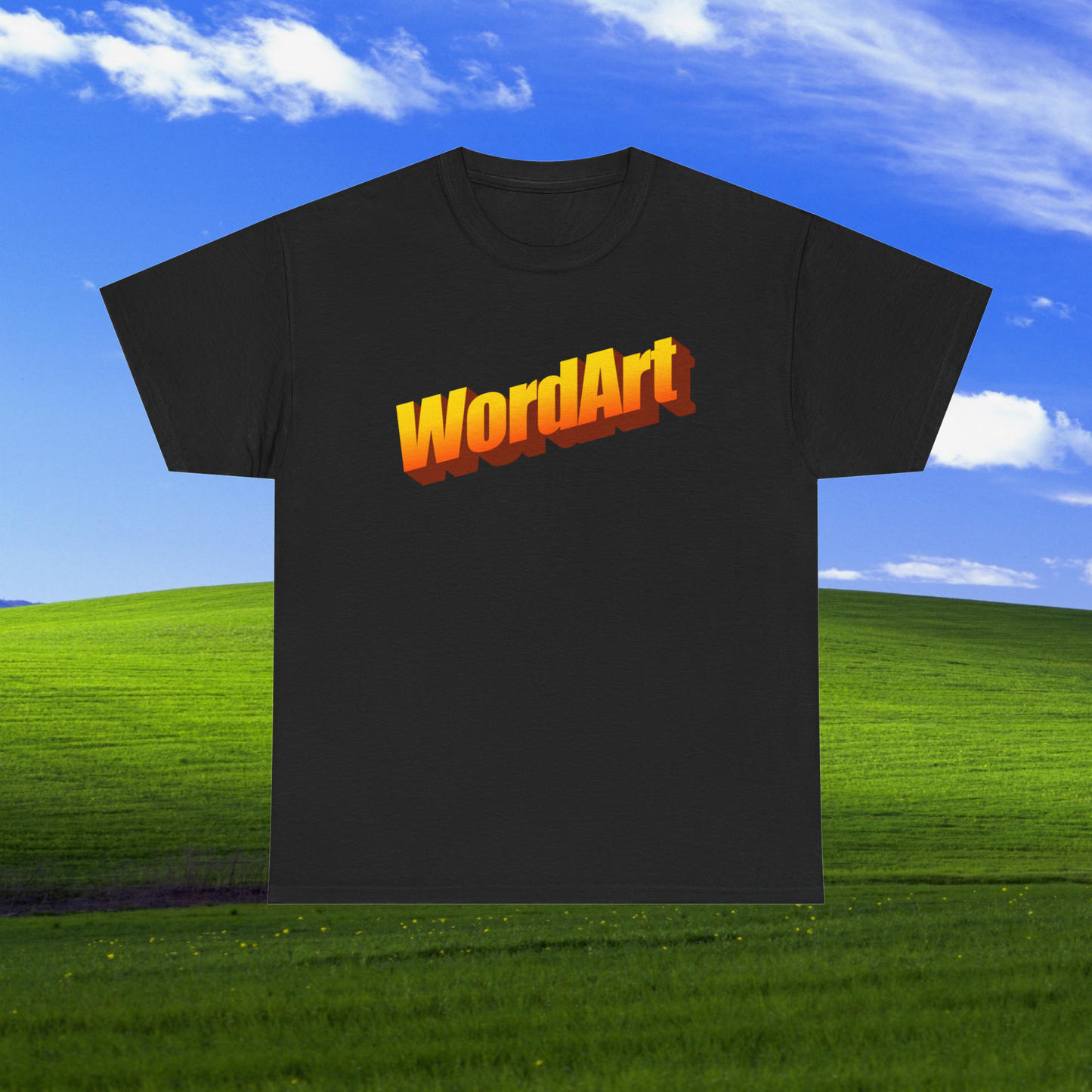 WordArt T-Shirt – Classic Orange Retro Nostalgia