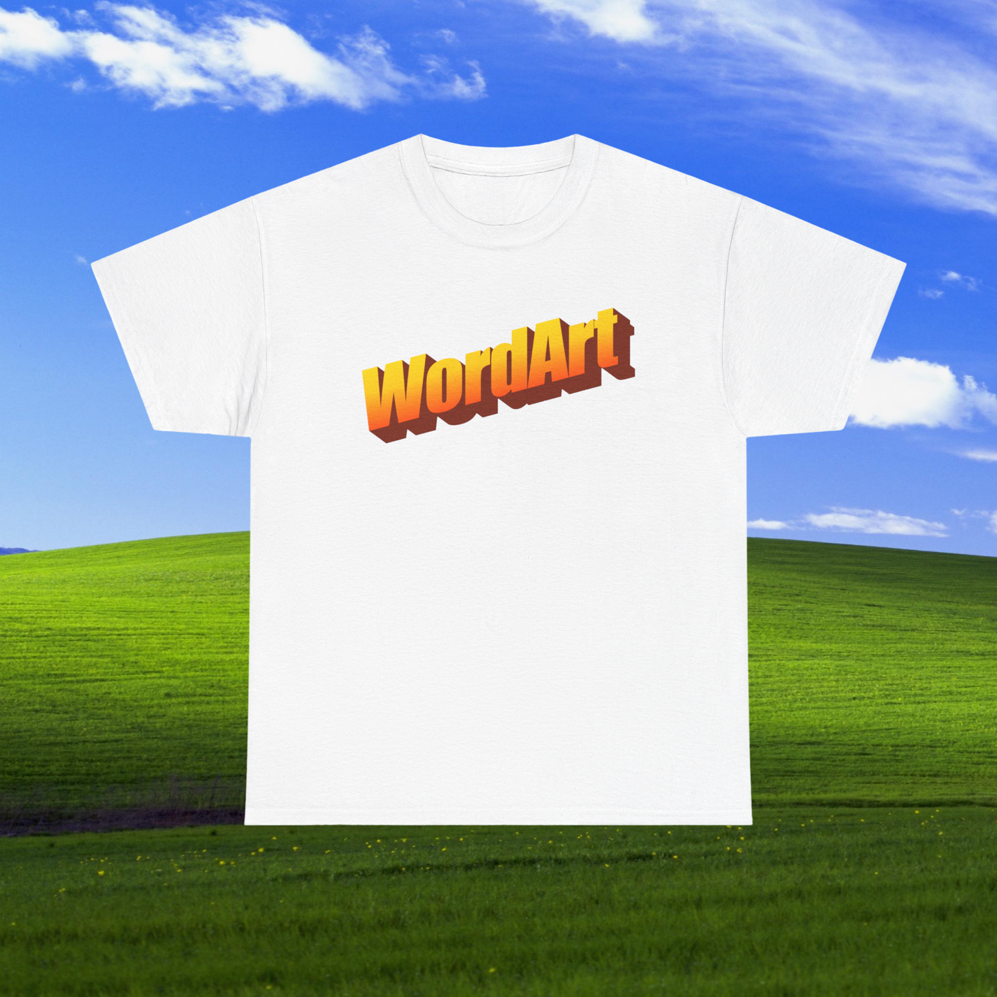 WordArt T-Shirt – Classic Orange Retro Nostalgia