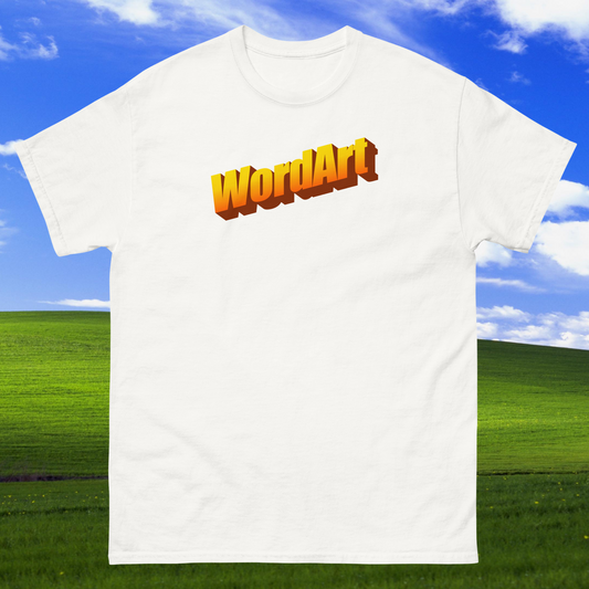 WordArt Classic T-Shirt | 90s Nostalgia & Retro Aesthetic Tee