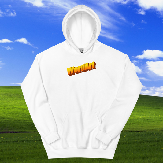 WordArt Classic Hoodie | 90s Nostalgia & Retro Tech Aesthetic